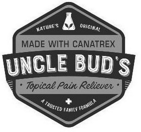 NATURE'S ORIGINAL MADE WITH CANATREX UNCLE BUD'S · TOPICAL PAIN RELIEVER · A TRUSTED FAMILY FORMULA