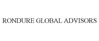 RONDURE GLOBAL ADVISORS