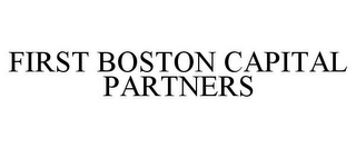 FIRST BOSTON CAPITAL PARTNERS