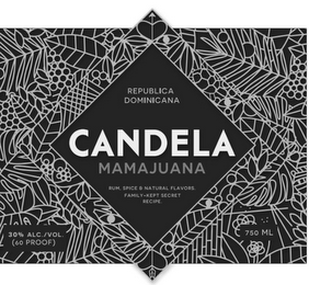 REPUBLICA DOMINICANA CANDELA MAMAJUANA RUM, SPICE & NATURAL FLAVORS. FAMILY-KEPT SECRET RECIPE. 30% ALC./VOL. (60 PROOF) 750 ML