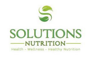 S SOLUTIONS NUTRITION HEALTH - WELLNESS- HEALTHY NUTRITION