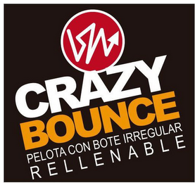 CRAZY BOUNCE PELOTA CON BOTE IRREGULAR RELLENABLE