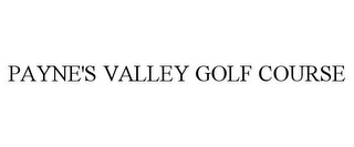 PAYNE'S VALLEY GOLF COURSE