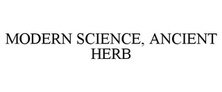 MODERN SCIENCE, ANCIENT HERB