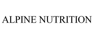 ALPINE NUTRITION