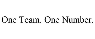 ONE TEAM. ONE NUMBER.