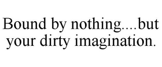 BOUND BY NOTHING....BUT YOUR DIRTY IMAGINATION.