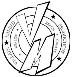 V M VILLAIN MINDED PRODUCTIONS REALIZE REACH CREATE