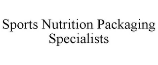 SPORTS NUTRITION PACKAGING SPECIALISTS