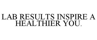 LAB RESULTS INSPIRE A HEALTHIER YOU.