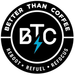 BETTER THAN COFFEE  BTC REBOOT · REFUEL· REFOCUS