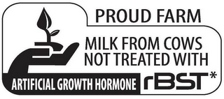 PROUD FARM MILK FROM COWS NOT TREATED WITH ARTIFICIAL GROWTH HORMONE RBST*