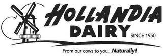 HOLLANDIA DAIRY SINCE 1950 FROM OUR COWS TO YOU...NATURALLY!