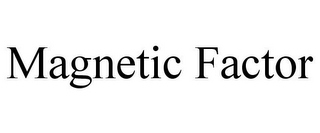 MAGNETIC FACTOR