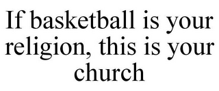 IF BASKETBALL IS YOUR RELIGION, THIS ISYOUR CHURCH