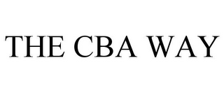 THE CBA WAY