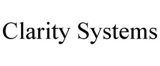 CLARITY SYSTEMS