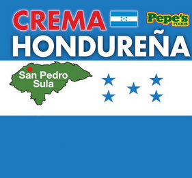 PEPE¿S FOODS CREMA HONDUREÑA