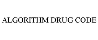 ALGORITHM DRUG CODE