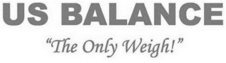 US BALANCE "THE ONLY WEIGH!"