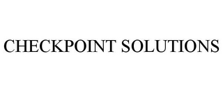 CHECKPOINT SOLUTIONS