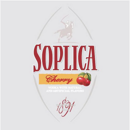 SOPLICA CHERRY VODKA WITH NATURAL AND ARTIFICIAL FLAVORS PRODUCED SINCE 1891