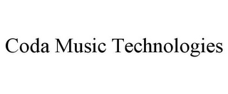 CODA MUSIC TECHNOLOGIES