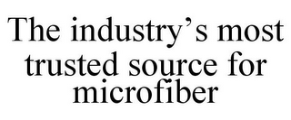 THE INDUSTRY'S MOST TRUSTED SOURCE FOR MICROFIBER