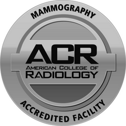 MAMMOGRAPHY ACR AMERICAN COLLEGE OF RADIOLOGY ACCREDITED FACILITY