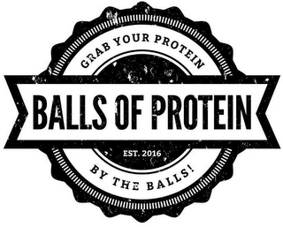 GRAB YOUR PROTEIN BALLS OF PROTEIN EST.2016 BY THE BALLS!