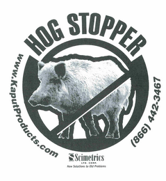 HOG STOPPER (866) 442-3467 S SCIMETRICSLTD. CORP. NEW SOLUTIONS TO OLD PROBLEMS WWW.KAPUTPRODUCTS.COM