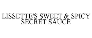 LISSETTE'S SWEET & SPICY SECRET SAUCE