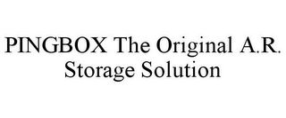 PINGBOX THE ORIGINAL A.R. STORAGE SOLUTION