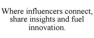 WHERE INFLUENCERS CONNECT, SHARE INSIGHTS AND FUEL INNOVATION.