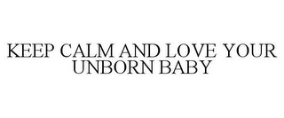 KEEP CALM AND LOVE YOUR UNBORN BABY