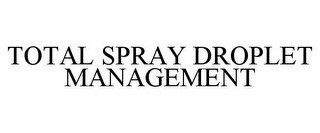 TOTAL SPRAY DROPLET MANAGEMENT