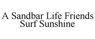 A SANDBAR LIFE FRIENDS SURF SUNSHINE