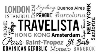 TRAVELISTA LONDON ISTANBUL PRAGUE DUBAISYDNEY BUENOS AIRES BARCELONA ROME TOKYO NEW YORK CAPE TOWN SANTORINI HONG KONG DOMINICAN REPUBLIC BANGKOK PARIS AMSTERDAM SAINT-TROPEZ ST. BARTS MONACO