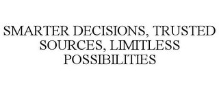 SMARTER DECISIONS, TRUSTED SOURCES, LIMITLESS POSSIBILITIES