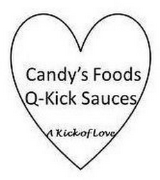 CANDY'S FOODS Q-KICK SAUCES A KICK OF LOVE