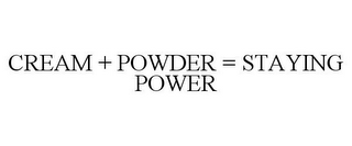 CREAM + POWDER = STAYING POWER