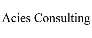 ACIES CONSULTING