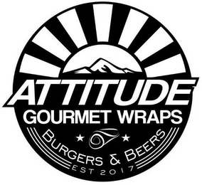 ATTITUDE GOURMET WRAPS BURGERS & BEERS EST 2017