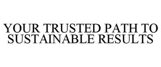 YOUR TRUSTED PATH TO SUSTAINABLE RESULTS