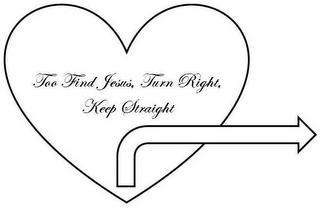 TOO FIND JESUS, TURN RIGHT, KEEP STRAIGHT