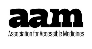 AAM ASSOCIATION FOR ACCESSIBLE MEDICINES