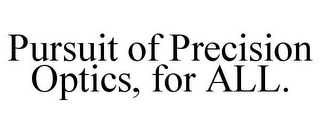 PURSUIT OF PRECISION OPTICS, FOR ALL.