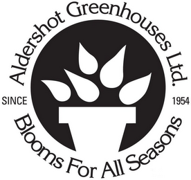 BLOOMS FOR ALL SEASONS ALDERSHOT GREENHOUSES LTD SINCE 1954