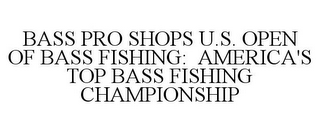 BASS PRO SHOPS U.S. OPEN OF BASS FISHING: AMERICA'S TOP BASS FISHING CHAMPIONSHIP