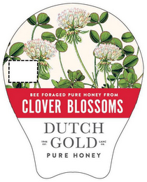 DUTCH GOLD PURE HONEY BEE FORAGED PURE HONEY FROM CLOVER BLOSSOMS 1946 EST. LANC CO.